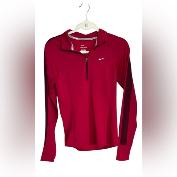Nike‎ Red Half-Zip Dri-FIT Top - Picture 1 of 8